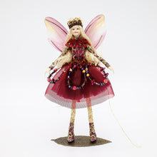 Load image into Gallery viewer, Ruby the Blackberry Fairy – Posable Collectible Fairy with Magnetic Stand | AEMR