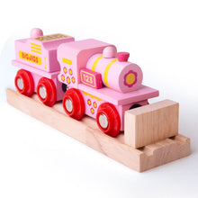 Load image into Gallery viewer, BigJigs Trains - Pink 123 Engine
