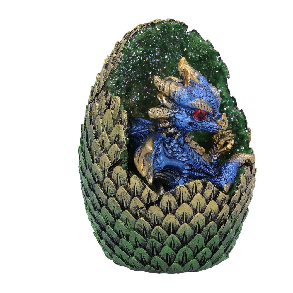 Blue Geode Dragon Egg Figurine