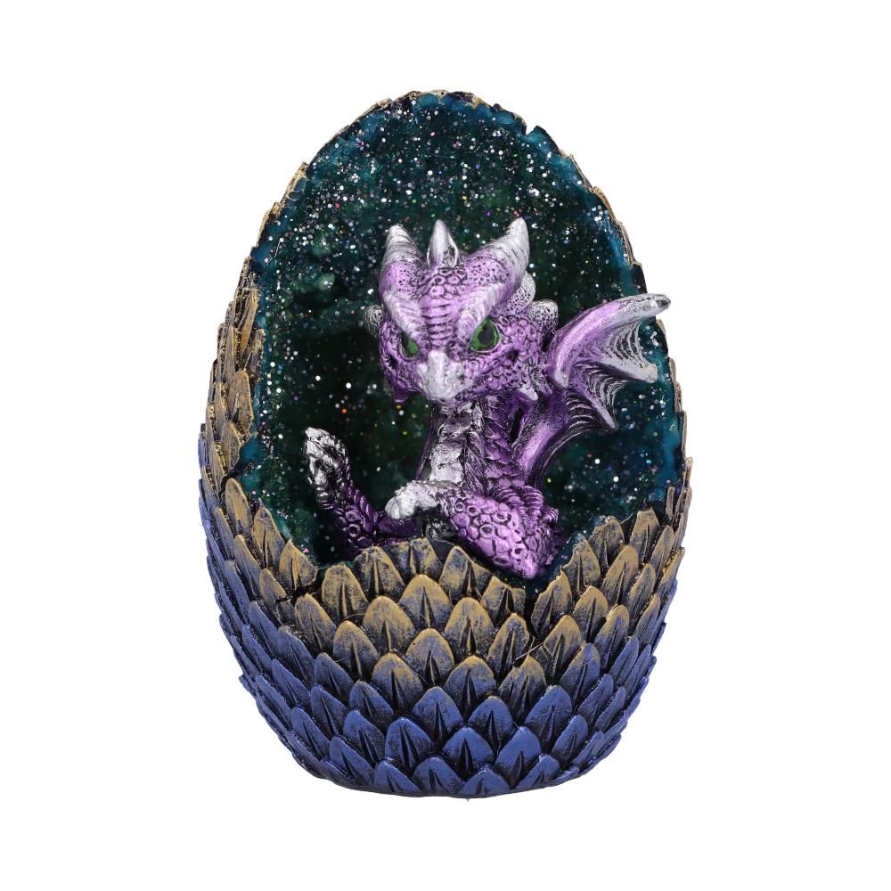 Purple Geode Dragon Egg Figurine